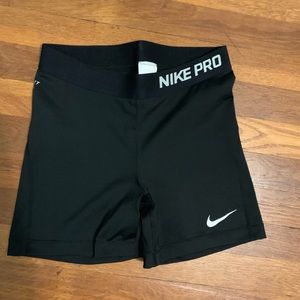 Black nike pro shorts